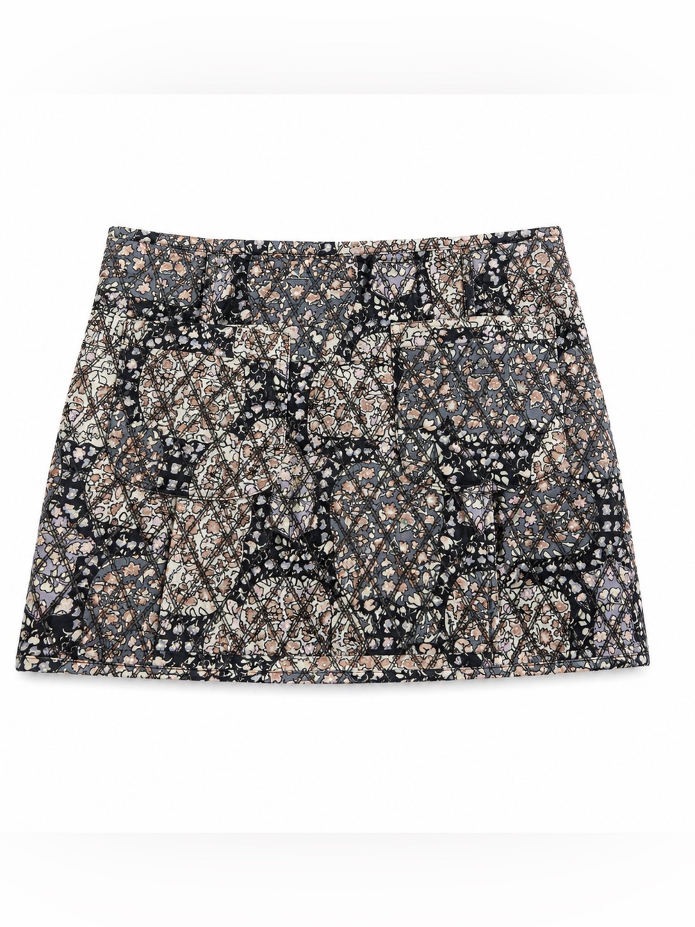 Free People Quilted Floral Patchwork Mini Skirt NWT Size 10 Boho Cottagecore - Picture 2 of 9